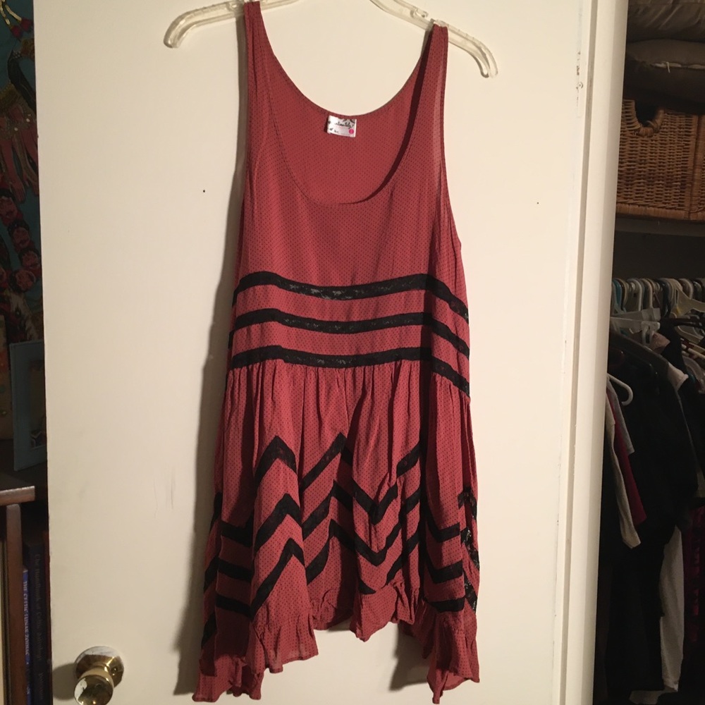 Free People Intimately Voile & Lace Trapeze Slip